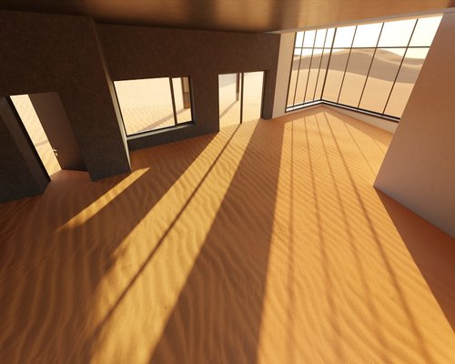 Beautiful sun rays entering a modern room